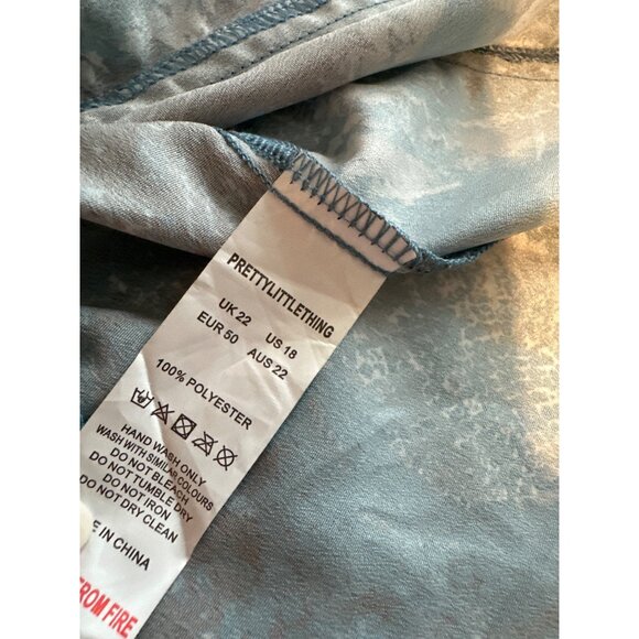 PrettyLittleThing Corset Top Teal Brown Snake Print Structured Corset Size 18 - Picture 4 of 5